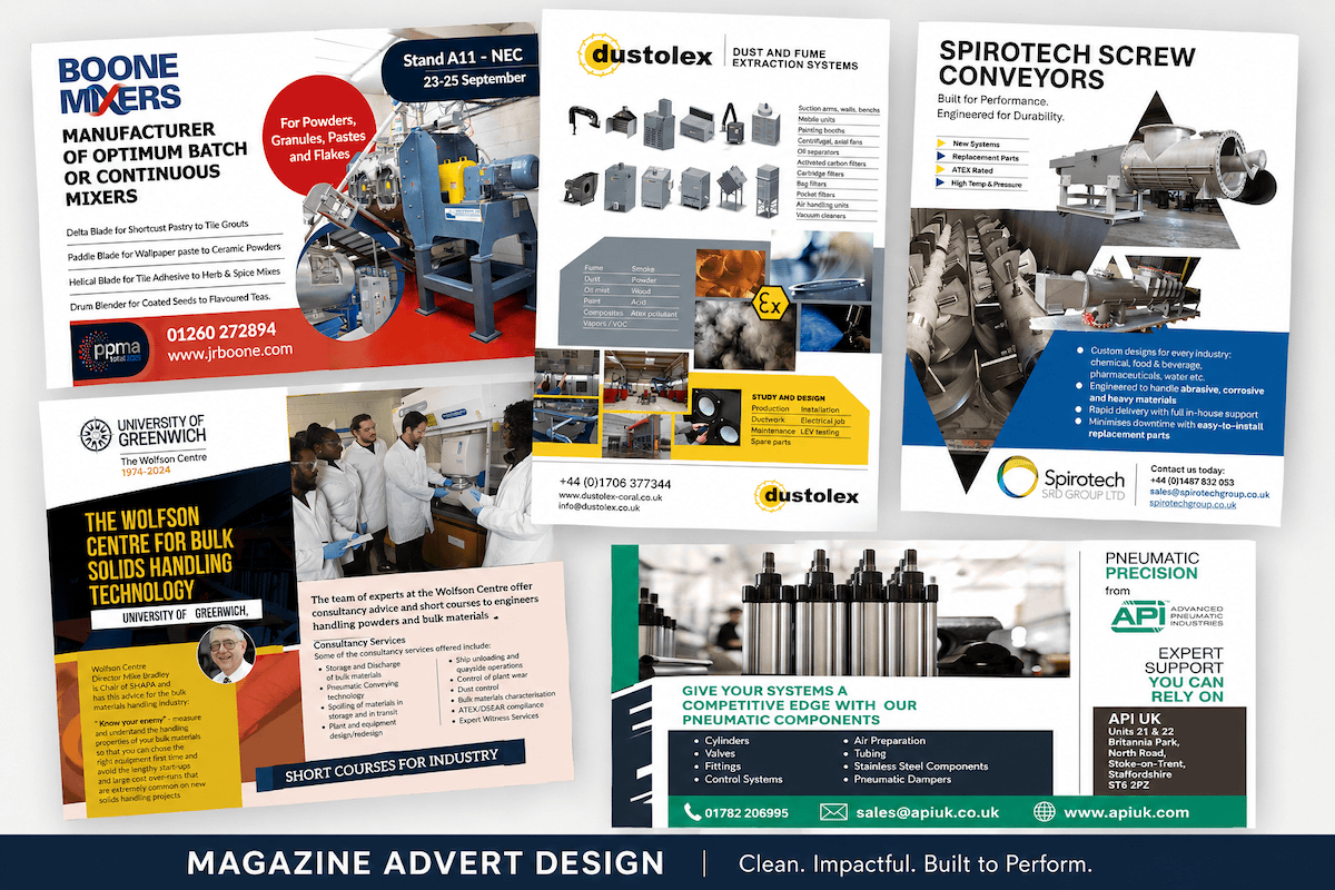 Industrial Magazine Advert Design
